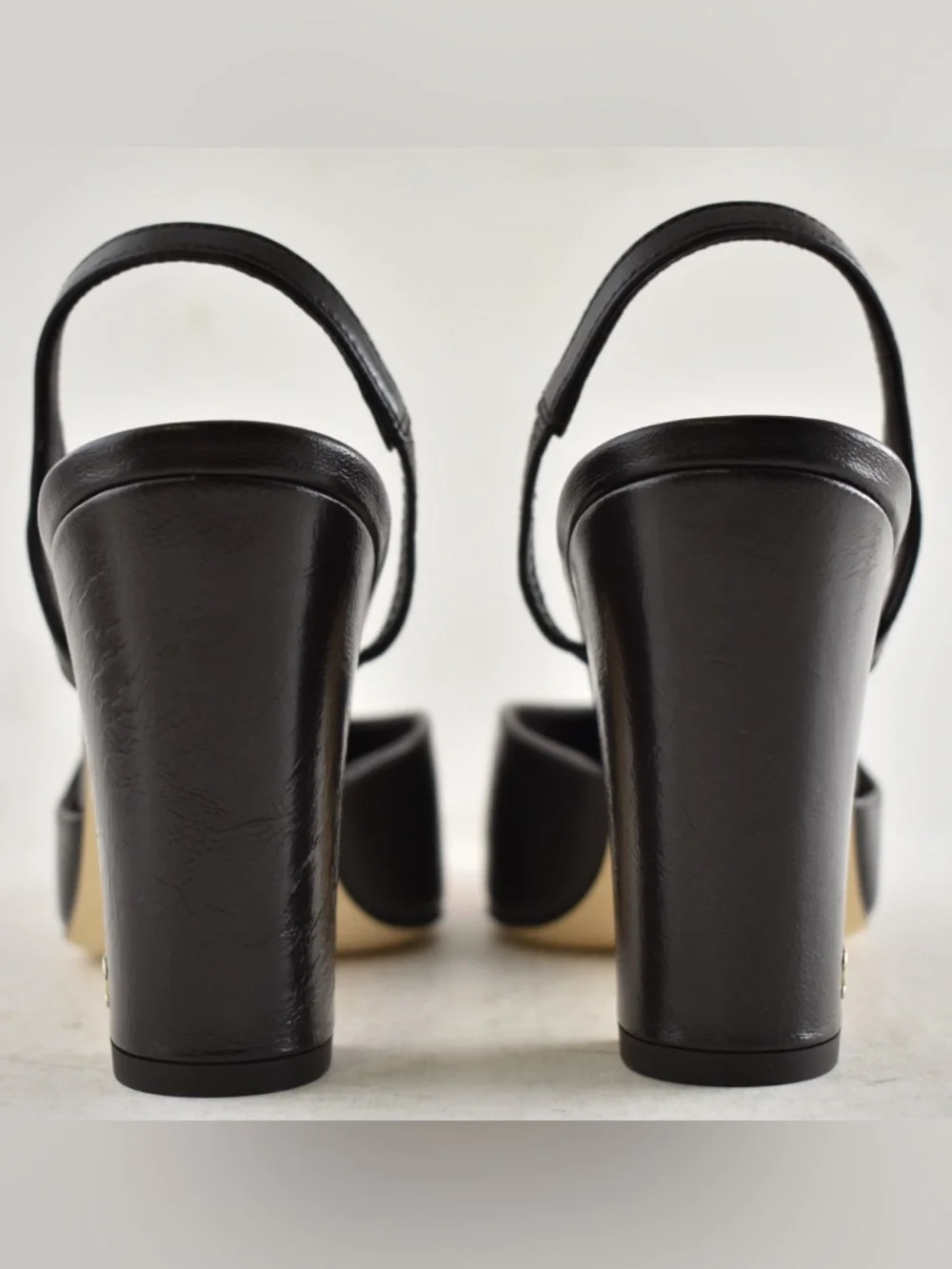 Chanel 26S Blazy Dark Brown Red CC Coco Sling Slingback Block Heel Pump 40c - Picture 15 of 16